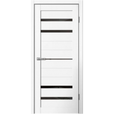 Дверь межкомнатная Сибирь Профиль Barn 3 Эмалит белый, стекло черное Дверь межкомнатная Сибирь Профиль Barn 3 Эмалит белый, стекло черное